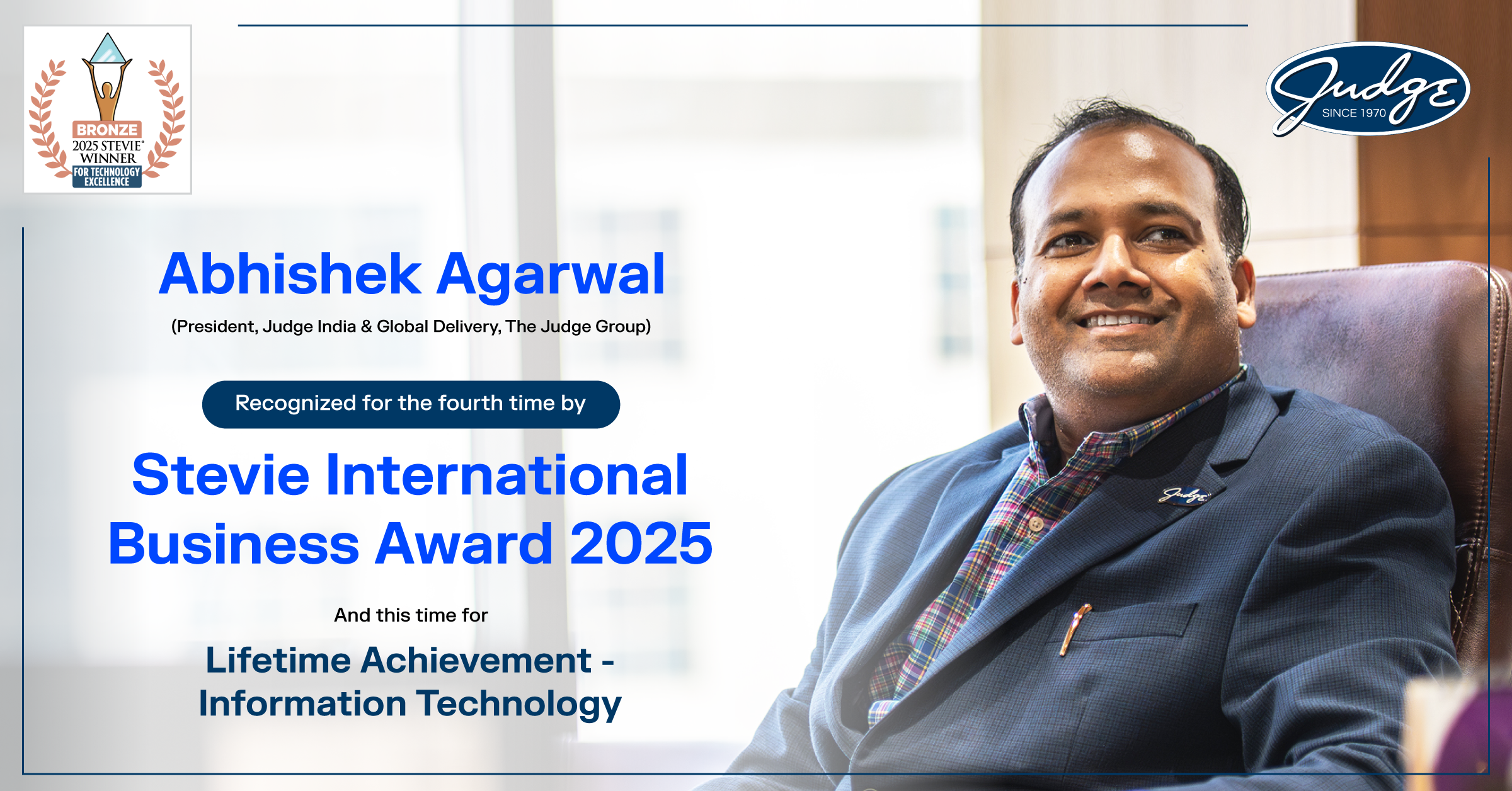 Lifetime Achievement Award- Information Technology by Stevie International Business Awards